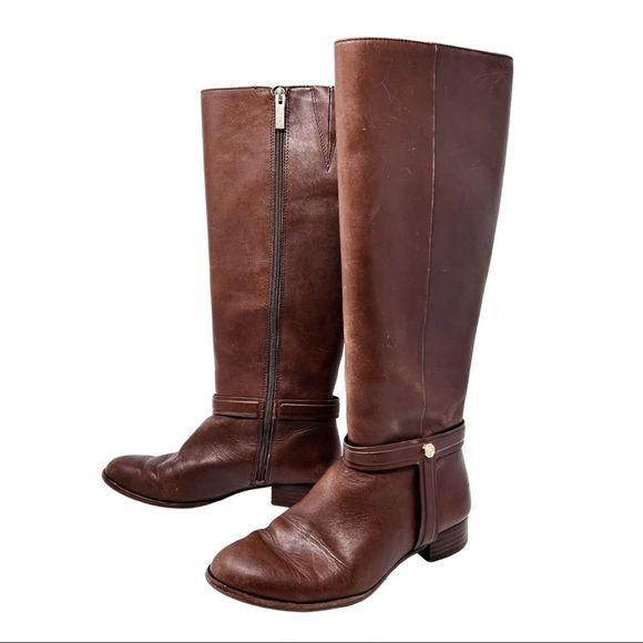 Louise Et Cie · Tall Brown Leather Riding Boots · Sz 7.5 - Picture 5 of 10